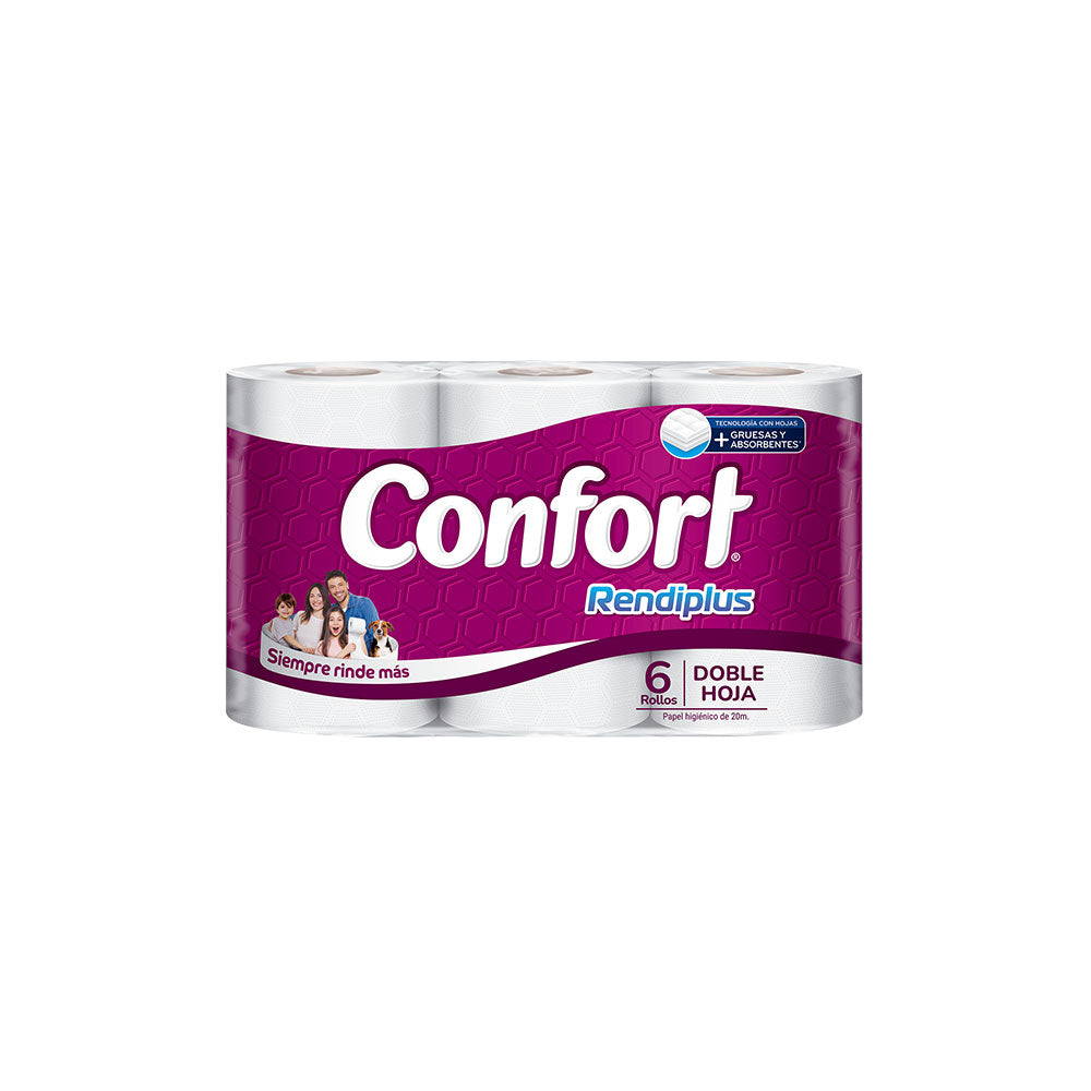 Papel Higiénico Confort Rindeplus - 6 x 20 mts.