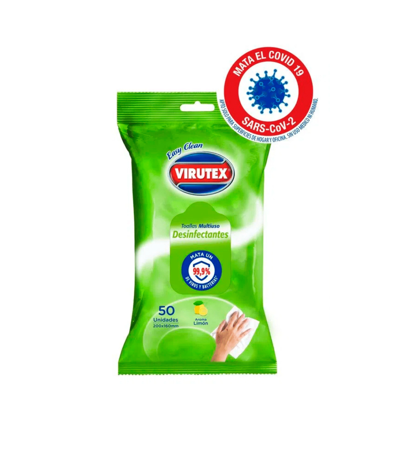 Toallas Desinfectantes Multiuso Virutex - 50 un.