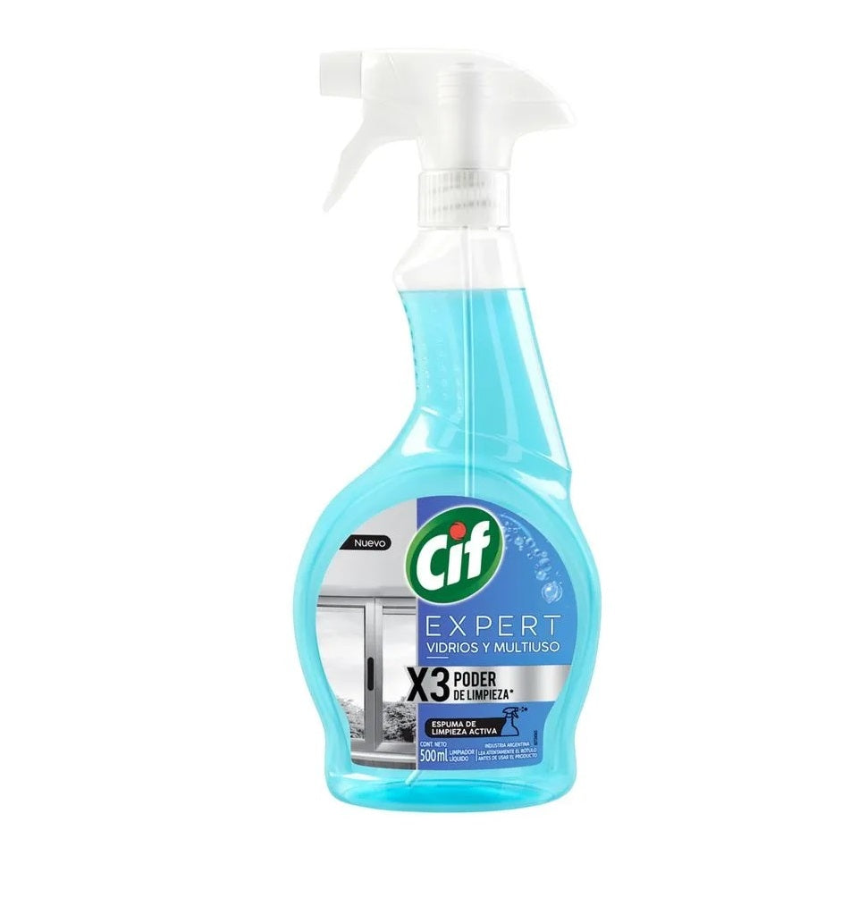 Limpia Vidrios y Multiuso Cif Botella - 500 ml.