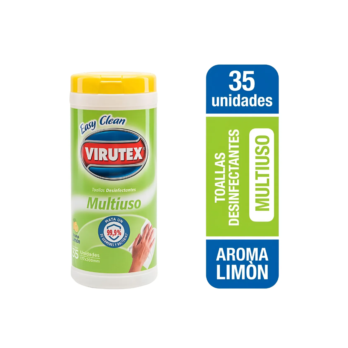 Toallas Desinfectantes Multiuso Virutex - 35 un.