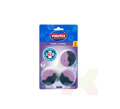 PASTILLA PARA ESTANQUE VIRUTEX - 3 UNIDADES
