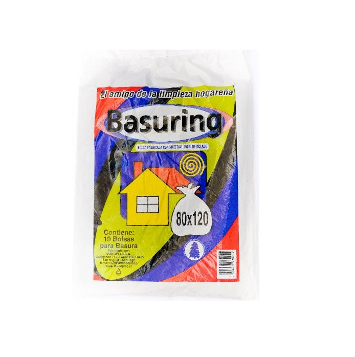 Bolsa de Basura Basuring 80 x 120  - 10 un.