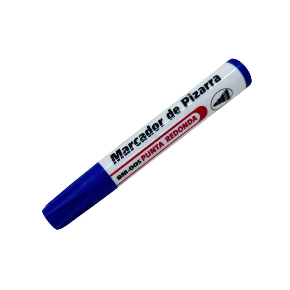 Plumón Para Pizarra Punta Redonda Azul.