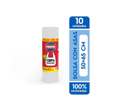 Bolsa de Basura con Asas 50 x 65 Virutex - 10 un.